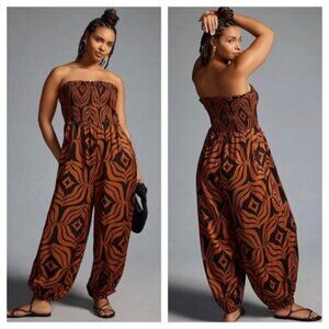 Anthropologie Printed Balloon-Leg Jumpsuit